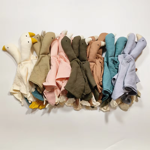 100% coton biologique mousseline oie couverture de sécurité Ins Offre Spéciale doux Animal couette salive serviette jouet - Product Image 5