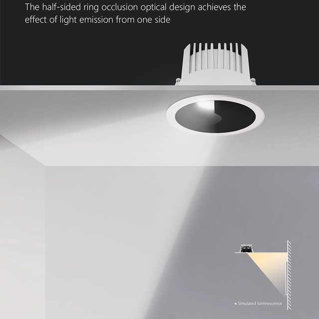 COB Light Dimmable CCT Change 12W LED Recessed Adjustable Wall Washer Downlight Anti-Glare Indoor Spot Lighting European Style