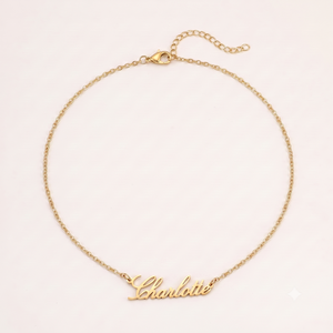 Collana Minimalista Personalizzata con Nome, Placcata in Oro, in Acciaio Inossidabile, <span class=keywords><strong>Choker</strong></span> con Targhetta Personalizzata per Donna, Regalo di Gioielleria, MOQ 1 Pezzo - Product Image 5