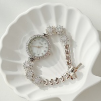 Jam Tangan Wanita Scottie 9542B Quartz Desain Berlian Moissanite Asli  Tali Bentuk Bunga Unik dari Paduan Logam  Mewah dan Modis