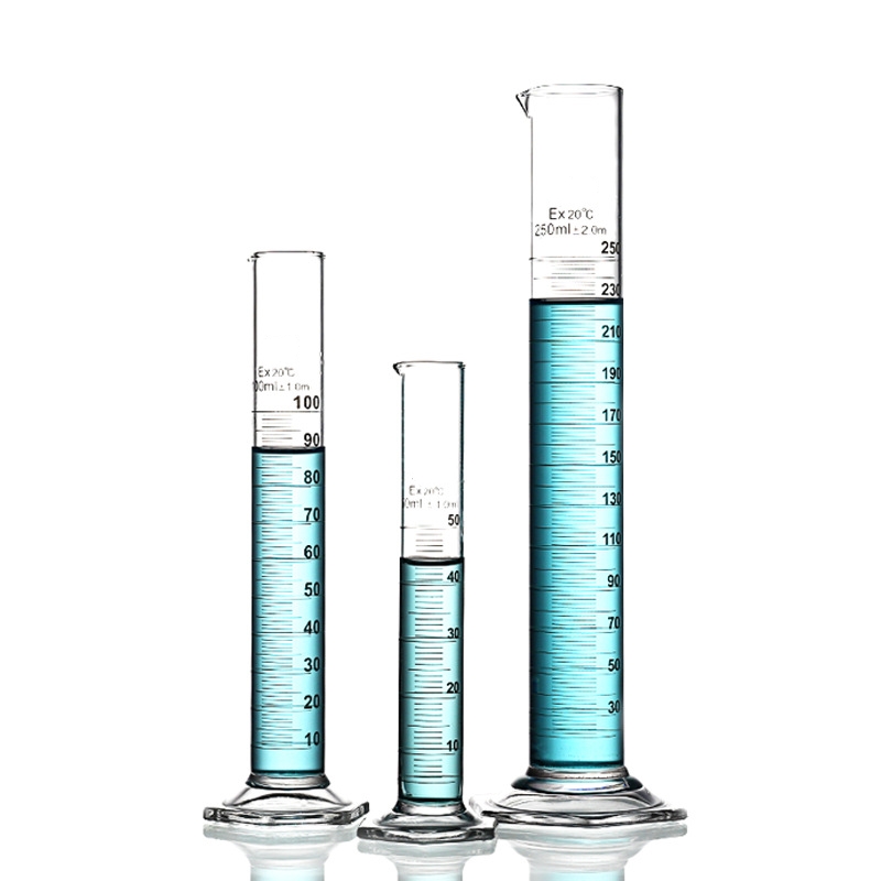 Стеклянный Градуированный Цилиндр 5 мл 10 мл 25 мл 50 мл 100 мл лабораторные измерительные цилиндры с 1 мешалкой