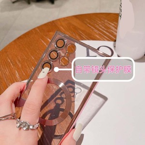 Armor <span class=keywords><strong>Gloss</strong></span> CD Pattern Galvanoplastia Círculo magnético con película de protección de lente Funda de teléfono TPU para Samsung Galaxy S23 Plus <span class=keywords><strong>Ultra</strong></span> - Product Image 3