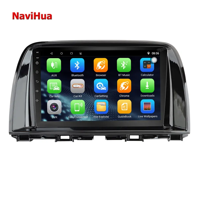 Navihua kit multimídia automotivo, android, estéreo, tela tátil, dvd player, wi-fi, embutido, navegação por gps, vídeo para mazda cx 5