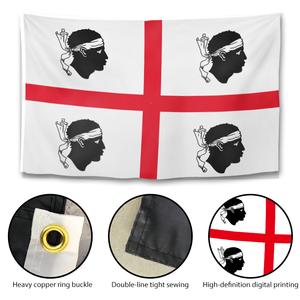 Drapeau personnalisé de la Sardaigne en polyester, bannière extérieure, drapeau mural régional italien <span class=keywords><strong>des</strong></span> Quatre Moors avec œillets en laiton - Product Image 5