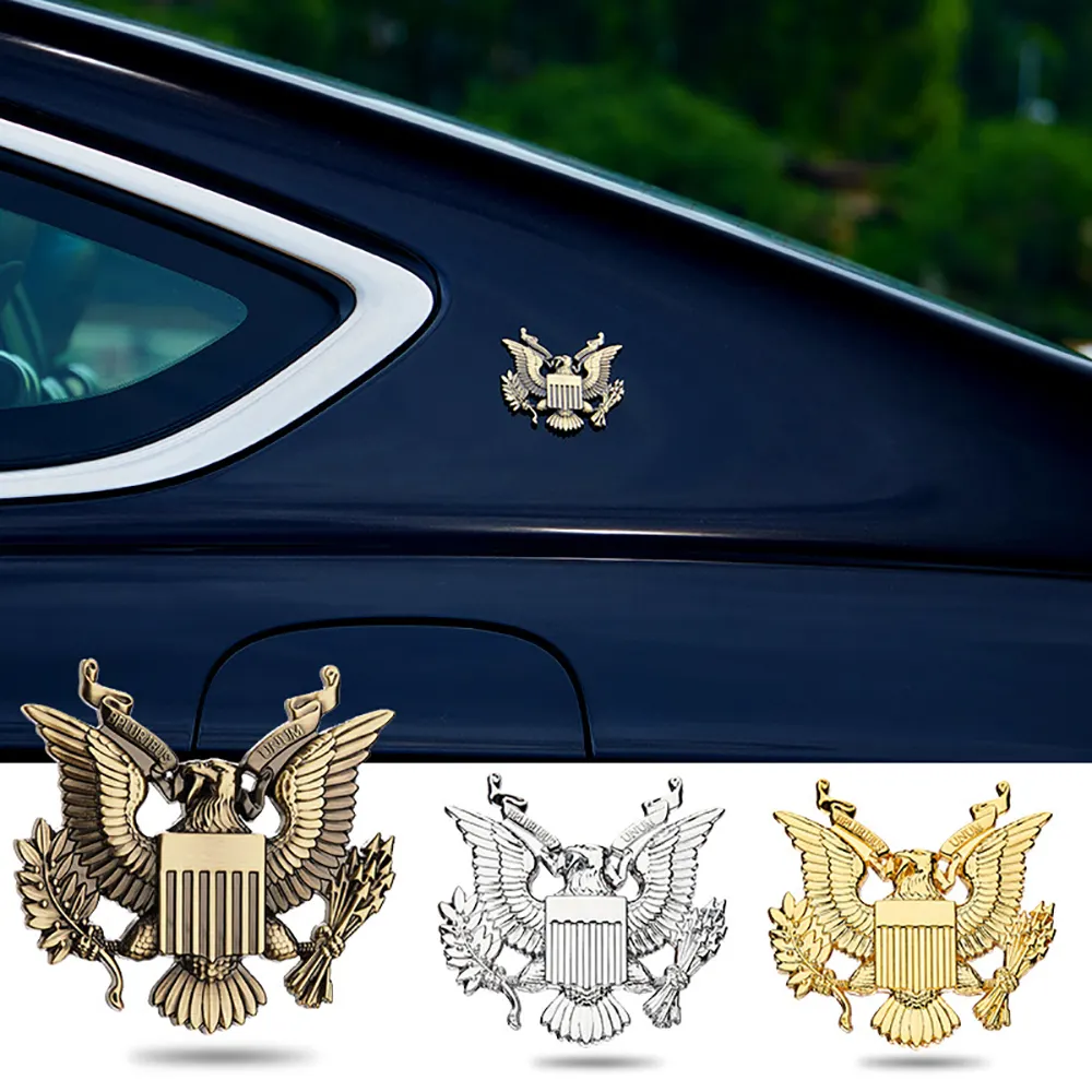 Creative Personality Badge Stickers Eagle Car Stickers Metal Label Body Interior Accessories Decoration