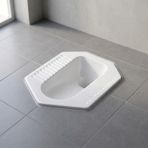 กระทะเซรามิกสำหรับนั่งยองห้องน้ำขนาดมาตรฐานทันสมัย - Product Image 4