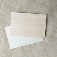 Carte postale vierge en bois non fini de forme rectangulaire découpée au Laser, 150x100x3mm