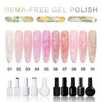 KINNCO Hema Free Builder Gel Polish Crystal Flower UV Gel 10 couleurs longue durée non toxique pour salon de manucure DIY