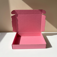 Grandes boîtes d'expédition roses 31x25x10 pour vêtements, chaussures, emballage personnalisé en carton ondulé