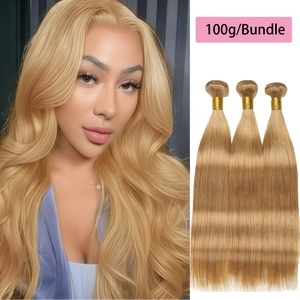 Paquete <span class=keywords><strong>de</strong></span> 3 o 4 mechones <span class=keywords><strong>de</strong></span> cabello liso suelto rubio miel, 100% cabello humano sin procesar, extensiones <span class=keywords><strong>de</strong></span> cabello virgen 15A brasileño - Product Image 6