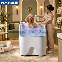Baignoire autoportante en acrylique pour animaux de compagnie avec système thermostatique pour salon professionnel d'animaux et utilisation en hydrothérapie