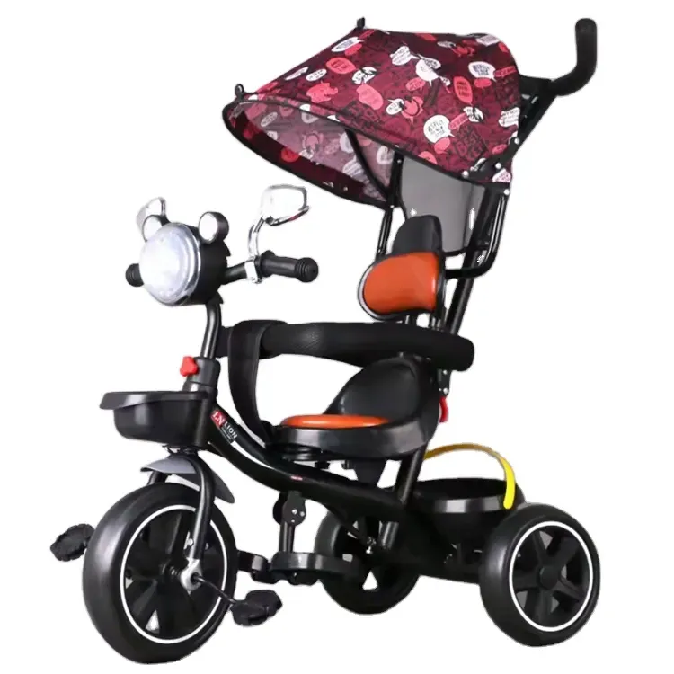 Çocuk 1-6 yaşında üç tekerlekli bisiklet CE ile döken/el itme 4 in 1 toptan fiyat bebek üç tekerlekli bisiklet