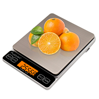 Balance alimentaire numérique de cuisine 5 kg, précision élevée, en acier inoxydable, alimentée par piles, écran LCD/LED, conversion multi-unités avec couvercle