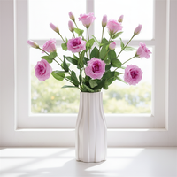 Promo! Bunga Lisianthus Real Touch untuk Dekorasi Pernikahan, Rumah, dan Meja, Bunga Eustoma Lisianthus Artificial untuk Kantor