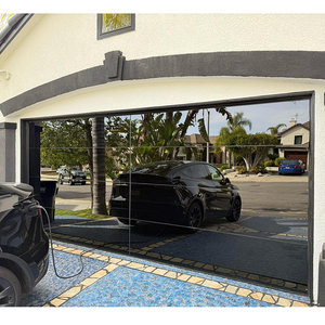 <span class=keywords><strong>Porte</strong></span> <span class=keywords><strong>de</strong></span> <span class=keywords><strong>garage</strong></span> extérieure isolée en aluminium avec verre dépoli, teinté, sectionnelle à enroulement, à panneaux, pour une intimité accrue - Product Image 2