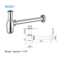 Siphon de vidange de lavabo en laiton de haute qualité, salle de bain, toilette, évier, filtre, bouteille, piège en T, Siphon