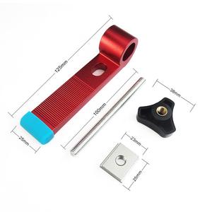 Placa de presión para carpintería, abrazadera deslizante en T de 125 mm, accesorio de posicionamiento rápido de aluminio rojo para carpintería - Product Image 1