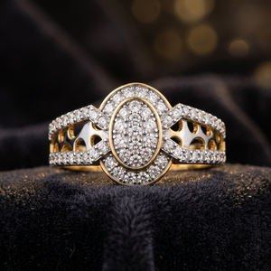 Bague de fiançailles et de mariage Eliena personnalisée en or massif 14 carats avec diamant de laboratoire pour femme - Cadeau d'anniversaire tendance - Product Image 1