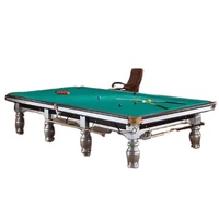 Meja Snooker Batu Sabak Kelas Atas Profesional untuk Rumah, Indoor, Dapat Disesuaikan, Tahan Lama, Ukuran Standar 12ft, Dijual