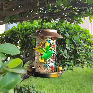 Usine En Gros Mangeoire À Oiseaux Lumière Solaire Décoration Extérieure Éclairage De Jardin Lumière Solaire Suspendue Pendentif Lampe Solaire Jardin - Product Image 2
