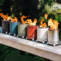 Poêle à bois multifonctionnel en acier inoxydable Portable Petit barbecue extérieur Camping Fire Pit pour le chauffage domestique Hot-Selling