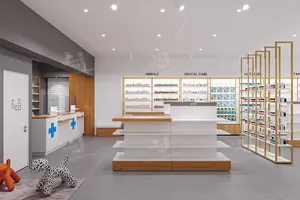 Scaffali per farmacia di fabbrica vendita al dettaglio Design moderno mobili per farmacia negozio medico Interior Design in vendita