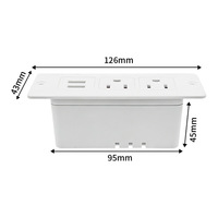 Multiprise dissimulée standard US, à monter sur le bureau, pour bureaux, meubles, armoires, comptoirs, USB
