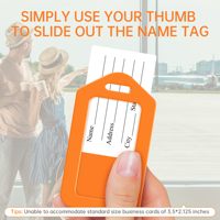 Etiquetas de Equipaje JIANJI Personalizadas en PVC, Modernas, Suaves y Duraderas, con Patrón Sólido, Impermeables y Portátiles para Maletas, Mochilas y Bolsos