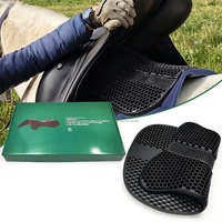 Coussin de selle respirant antidérapant en silicone alvéolé, version coffret cadeau, protection dorsale absorbant les chocs pour cheval