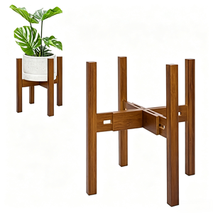 Soporte <span class=keywords><strong>para</strong></span> Plantas <span class=keywords><strong>de</strong></span> Estilo Mid-Century <span class=keywords><strong>para</strong></span> Interiores, Ajustable <span class=keywords><strong>de</strong></span> 8-12 Pulgadas, Soporte <span class=keywords><strong>para</strong></span> Plantas <span class=keywords><strong>de</strong></span> <span class=keywords><strong>Madera</strong></span> <span class=keywords><strong>de</strong></span> Acacia, Soporte <span class=keywords><strong>para</strong></span> <span class=keywords><strong>Macetas</strong></span> <span class=keywords><strong>de</strong></span> 16 Pulgadas <span class=keywords><strong>de</strong></span> Alto, Color Marrón Oscuro - Product Image 3