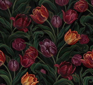 Dense Tulip Floral Window Drapery Panel 70% <b>Light</b> Blocking Decorative <b>Curtain</b> for Living Room Bedroom Apartment Home Interior - Product Image 5
