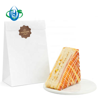 Vente en gros sac d'emballage alimentaire à emporter pour pain sacs en papier kraft blanc sans poignée sac en papier pour pain personnalisé