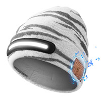 Gorros de Invierno Personalizados al por Mayor para Patinaje, Fiestas al Aire Libre, con Luces LED, Visión Nocturna, Auriculares Inalámbricos, Gorro de Senderismo