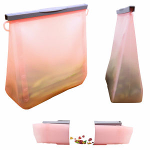 ถุงซิลิโคนใส่อาหารแบบตั้งได้ ขนาดใหญ่พิเศษ 1.5 ลิตร ปลอดสาร BPA 100% เกรดอาหาร ปิดผนึกได้ ใช้ซ้ำได้ ถุงซิลิโคนสำหรับแช่แข็ง 1500 มล. - Product Image 2