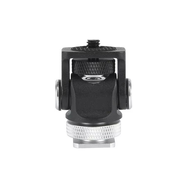 Portable Hot Shoe Mount Monitor Microphone Flash Holder 1/4 Inch Screw Camera Bracket