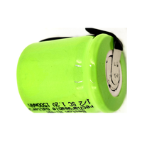 Baterai Ion Lithium Silinder Isi Ulang NIMH NI-MH 1/2 SC 1.2V 800mAh 1000mAh untuk Lampu dan Instrumen
