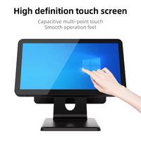 Terminal POS Layar Sentuh 15,6 Inci Layar Ganda Sistem POS Supermarket Mesin Kasir Sentuh Mesin POS untuk Dijual