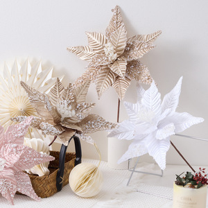 Décorations <span class=keywords><strong>de</strong></span> Noël en tissu imitation perle rose vif et blanc haut <span class=keywords><strong>de</strong></span> gamme, accessoires pour arbre <span class=keywords><strong>de</strong></span> Noël, décorations <span class=keywords><strong>de</strong></span> fête pour les 14 ans et plus - Product Image 4