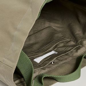 Bolsa de Mano Personalizable de Lona de Algodón Ecológica, Abierta, Portátil, Bordada, para Viajes, Compras, Todas las Temporadas - Product Image 5