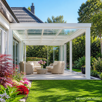 Véranda en aluminium MEXIN 6063-T5 avec double vitrage Low-E, serre, patio, jardin d'hiver, solarium, taille personnalisée