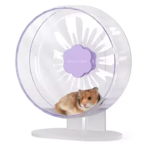 Hamster Running Wheel Hamster Toys Transparent Colorful Running Wheel Automatic Movement Toys For Small Animals