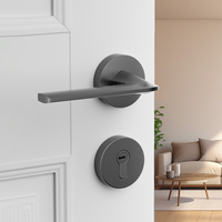 Ensemble de poignées de porte de villa modernes en alliage d'aluminium, sécurisé, durable, facile à installer, pour la maison, le bureau, usage commercial