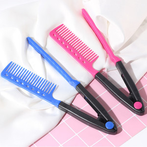 Cepillo Alisador de Cabello, Peine de Estilizado en V, Plegable para Salón de Peluquería - Product Image 4