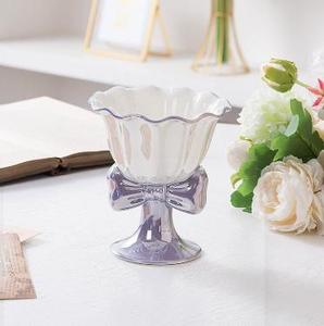 Bowknot Ice Cream Ceramic Cup Bonito Copo De Sobremesa De Pé Alto - Product Image 5