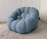 Fauteuil individuel transfrontalier Rochelle Castle Bubble, monobloc moulé, compressé, en forme de citrouille, fauteuil inclinable paresseux haute densité