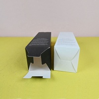 Boîte de rangement pour cosmétiques et maquillage en papier texturé spécial, avec laminage mat, gaufrage et éponge, pour huiles essentielles – Ensemble d'emballage