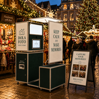 Machine Photobooth Modulaire avec Écran Tactile et Impression Instantanée pour Smartphones et iPad – Idéale pour Centres Commerciaux et Utilisation Extérieure