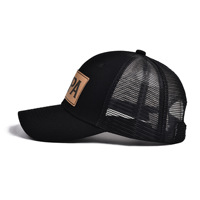 PAPA Lettre Cuir Patch Casquettes de Baseball Réglable Respirant Trucker Hat Casual Outdoor Sport Cap