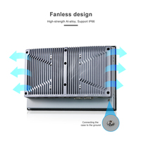 PC industriel tout-en-un sans ventilateur à écran tactile capacitif mural de 10, 12, 15, 17, 19, 21 pouces, 8e, 10e, 12e génération I3 I5 I7