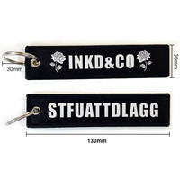 Creatieve duurzame op maat gemaakte logo borduurwerk sleutelhanger goedkope stoffen sleutelhanger metalen sleutelhanger blanco geborduurde sleutelhanger op maat gemaakte vorm